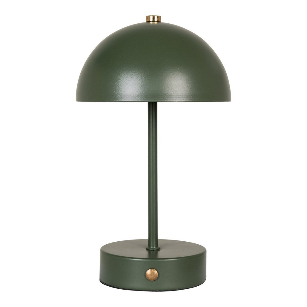 Holt LED-Tischlampe in Grün auf Nachttisch – moderne minimalistische Beleuchtung