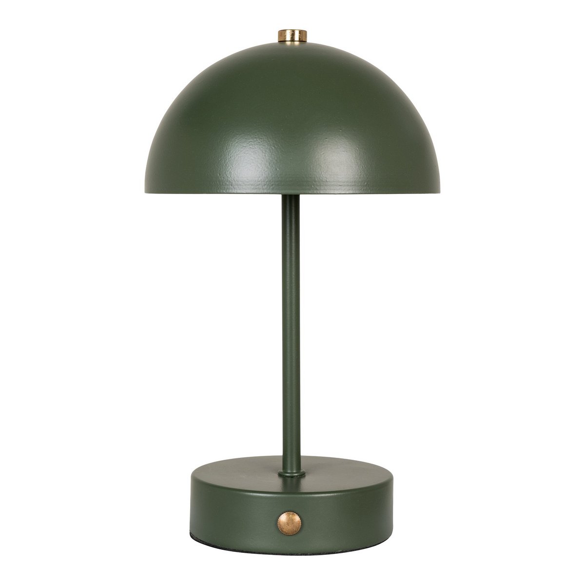 Holt LED-Tischlampe in Grün auf Nachttisch – moderne minimalistische Beleuchtung