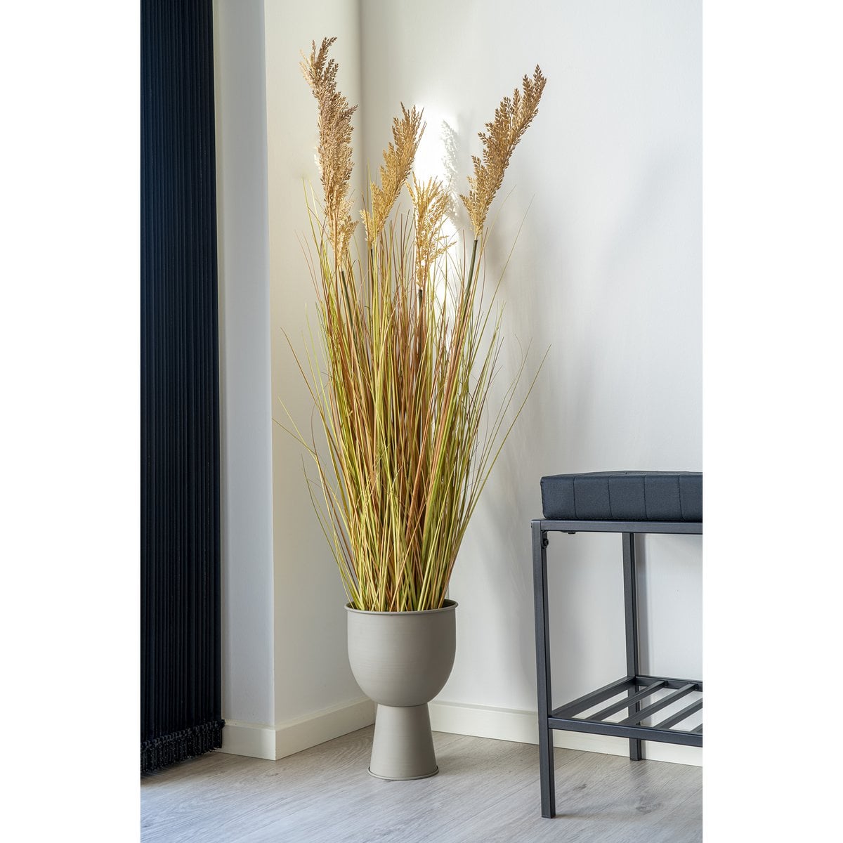 Amalfi Blumentopf - Sand, Stahl, Ø19x27 cm