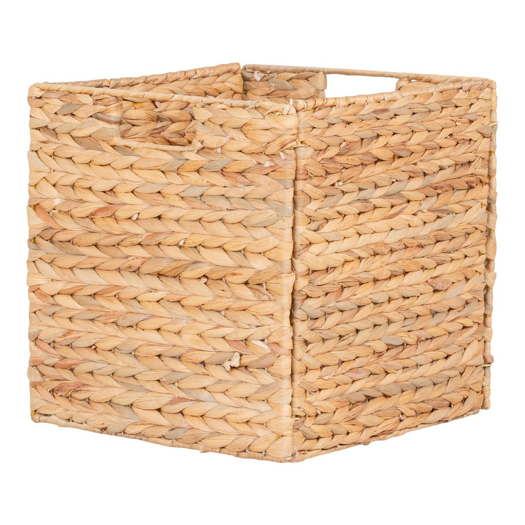Passo Korb – Natur, Wasserhyazinthe, faltbar, 30 x 30 x 30 cm