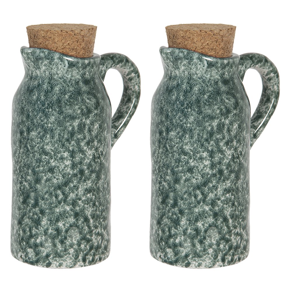 Öl- und Essigset 2er-Set Grün 8x6x14 cm