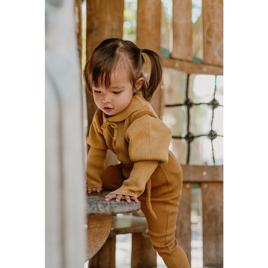 Baby Knotenpullover aus Baumwolle – Violett | La Olivia Kids