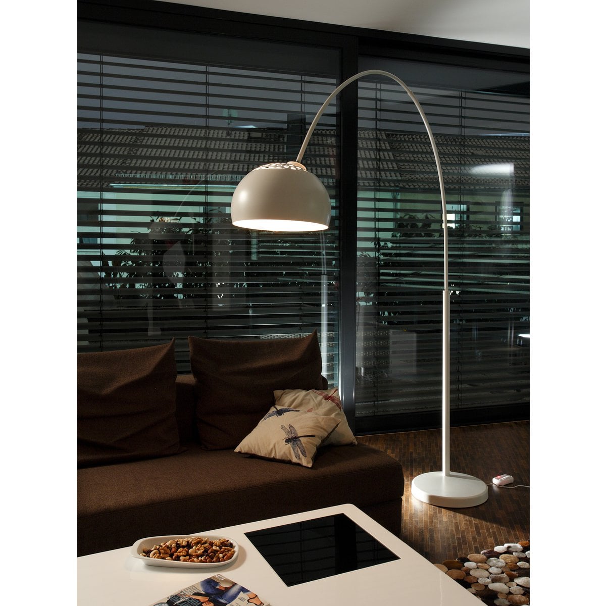 Bogenlampe 195 cm weiß
