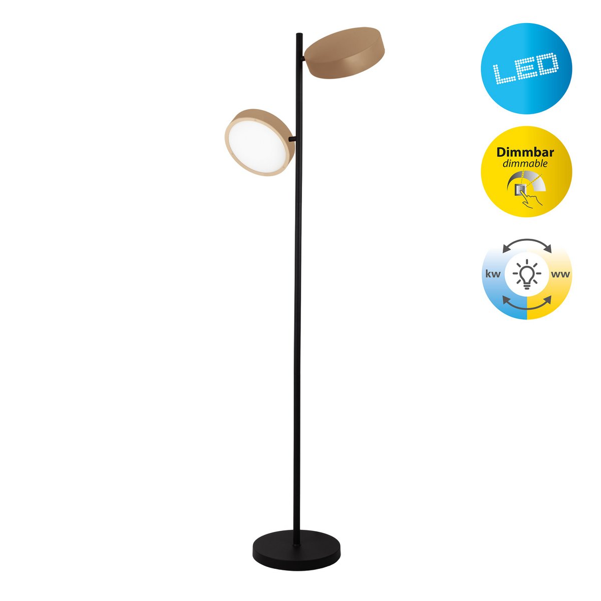 LED Stehleuchte "TESSA" almond