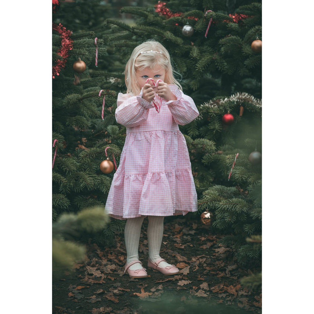 Jolene-Kleid – Kleid in Gingham-Rosa und Weiß