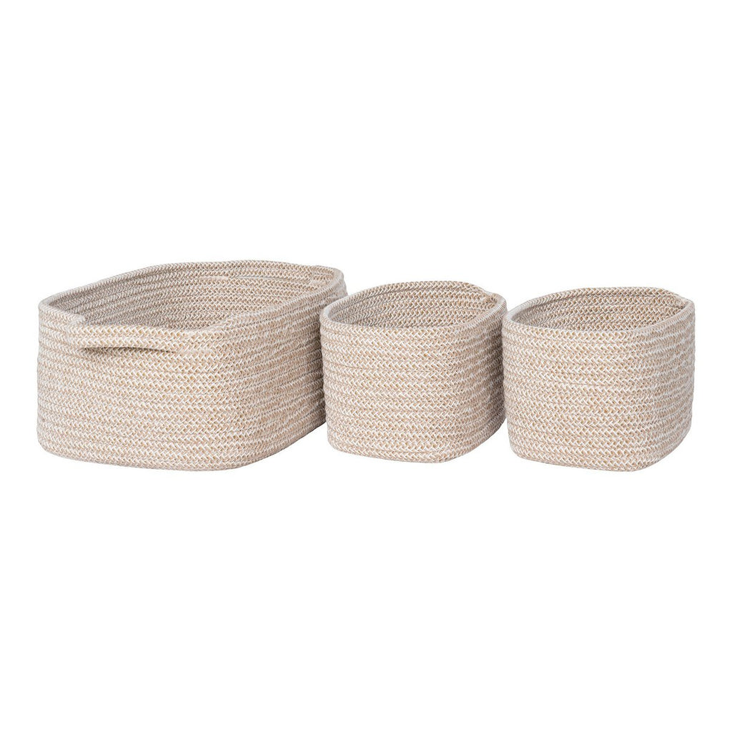 Teixo-Körbe – Baumwolle, Beige – 3er-Set