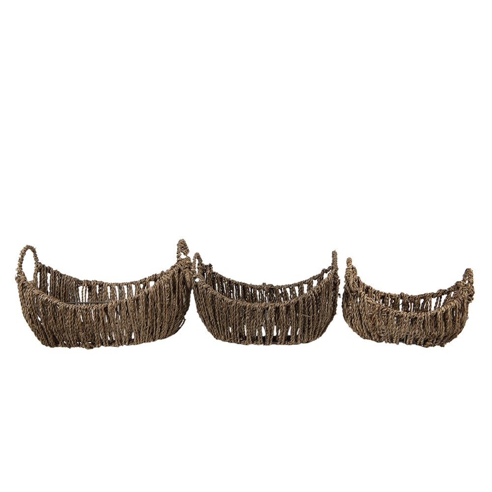 Rotankorb Set 3-teilig Ø 30/22/18 cm in Braun – Aufbewahrungskörbe aus Rattan