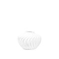 Runde weiße Vase -Schlagsahne in Polyresin 34,5 x 34,5 x 25,5 cm