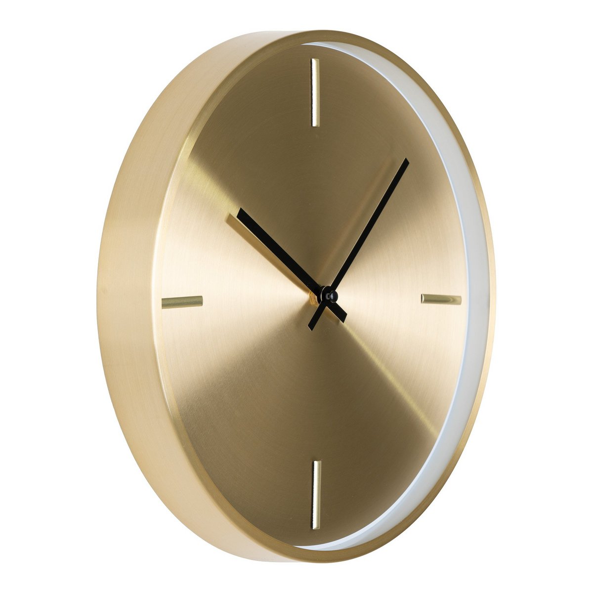 Istanbul-Wanduhr – Wanduhr, Aluminium, Gold, geräuschloses Uhrwerk, rund, ø30