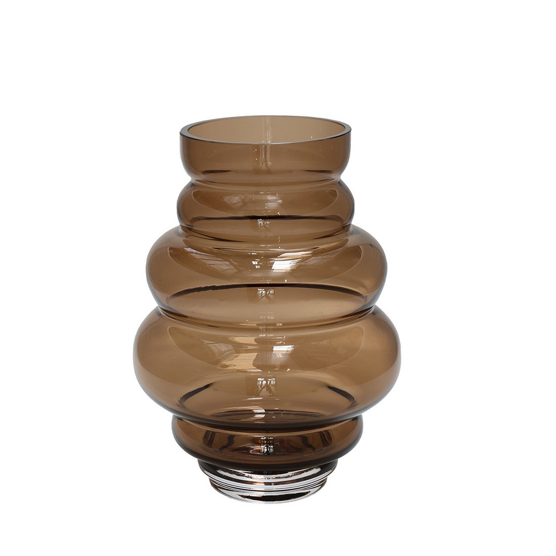 Maputo Vase Taupe – Mundgeblasene Designer-Glasvase