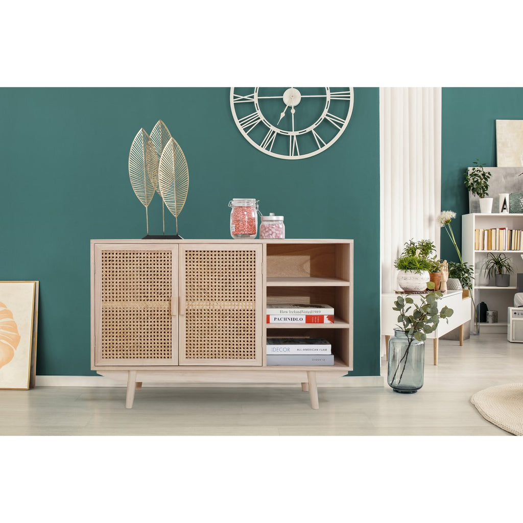 Sideboard 100x36 cm Rattangeflecht