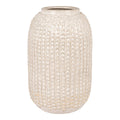 Beige Steingut-Vase Ø16x25,5 cm - Moderne Designer-Vase