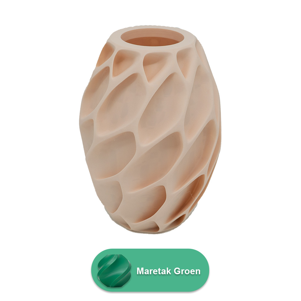 Oruna 3D-Vase – 3D-gedruckte Vase – nachhaltiges PLA – geeignet für künstliche Blumen