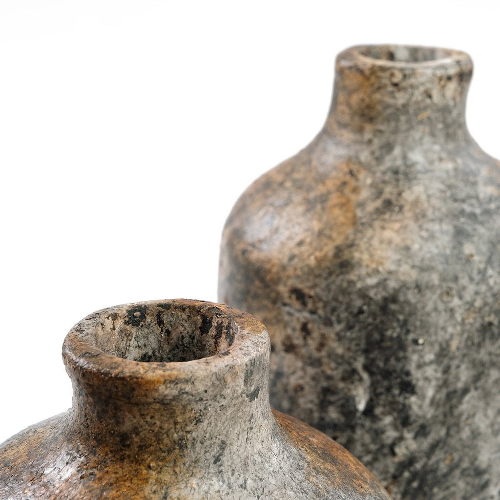 Die edle Vase – Antikgrau – L