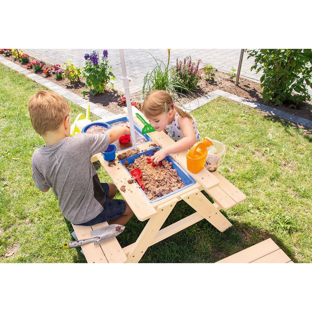 Children´s picnic bench „Matsch-Nicki für 4”, natural
