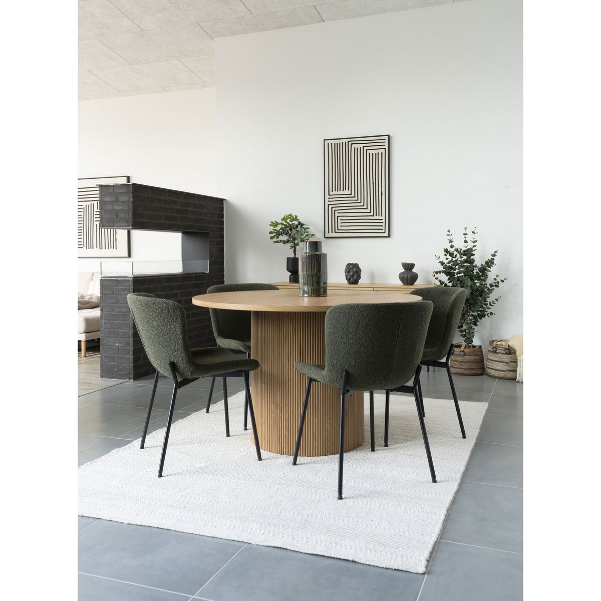 Designer Keramik-Vase schwarz - elegante Tischdeko von 4Decor