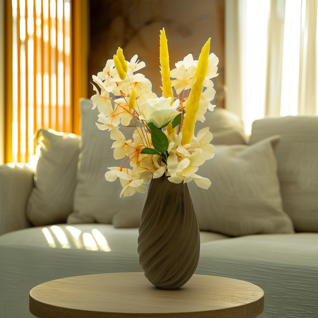 Lunaris 3D-Vase – 3D-gedruckte Vase – nachhaltiges PLA – geeignet für künstliche Blumen
