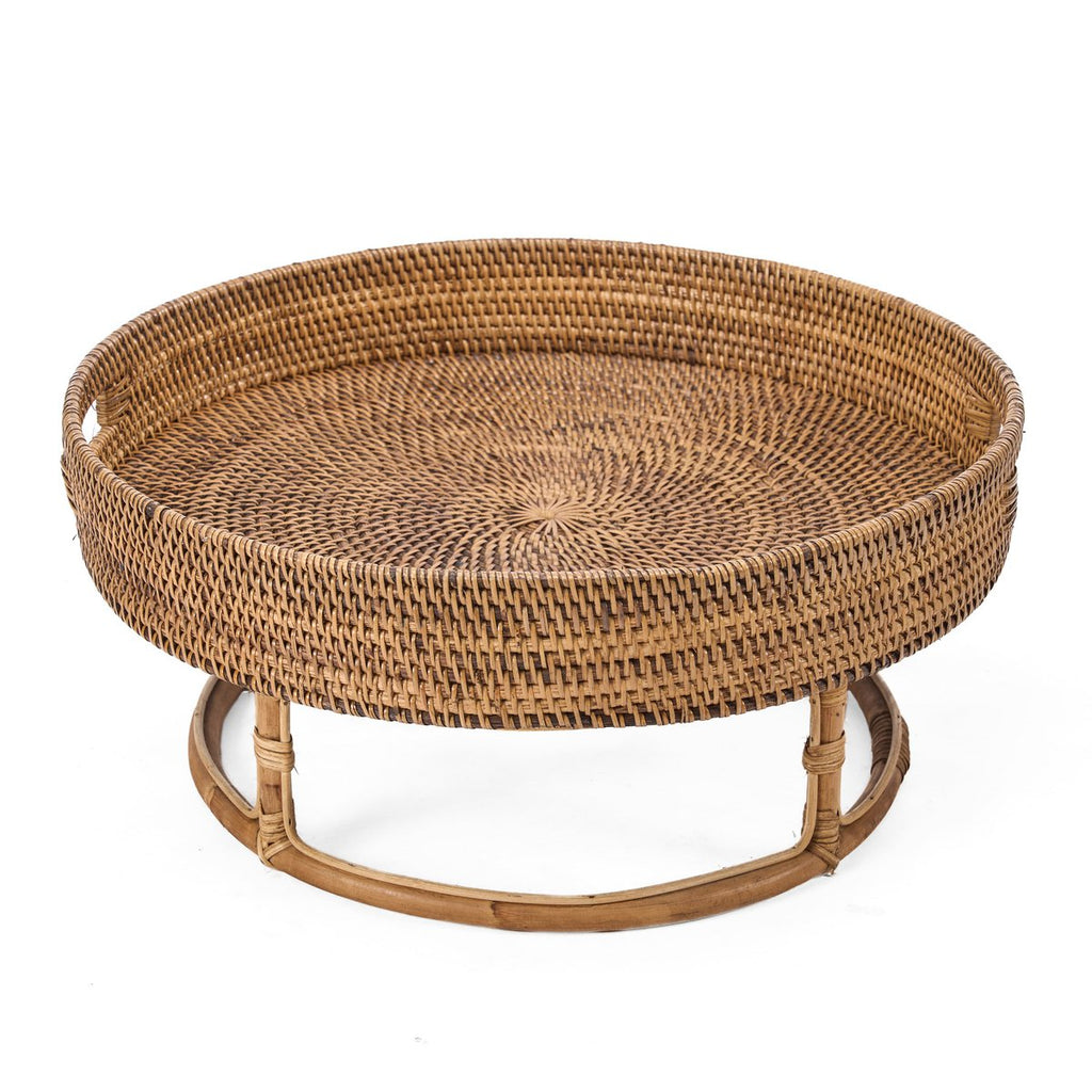 Das Rattan Rise Tablett – Naturbraun