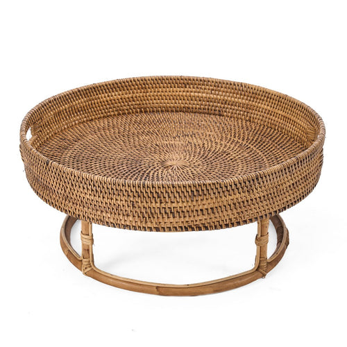 Das Rattan Rise Tablett – Naturbraun