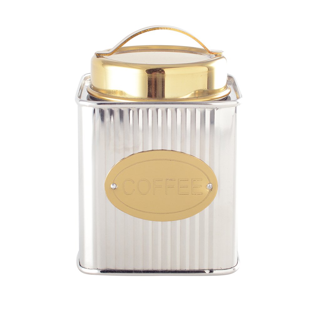 Silber- und Golden Kaffee Box 10x10x10 cm