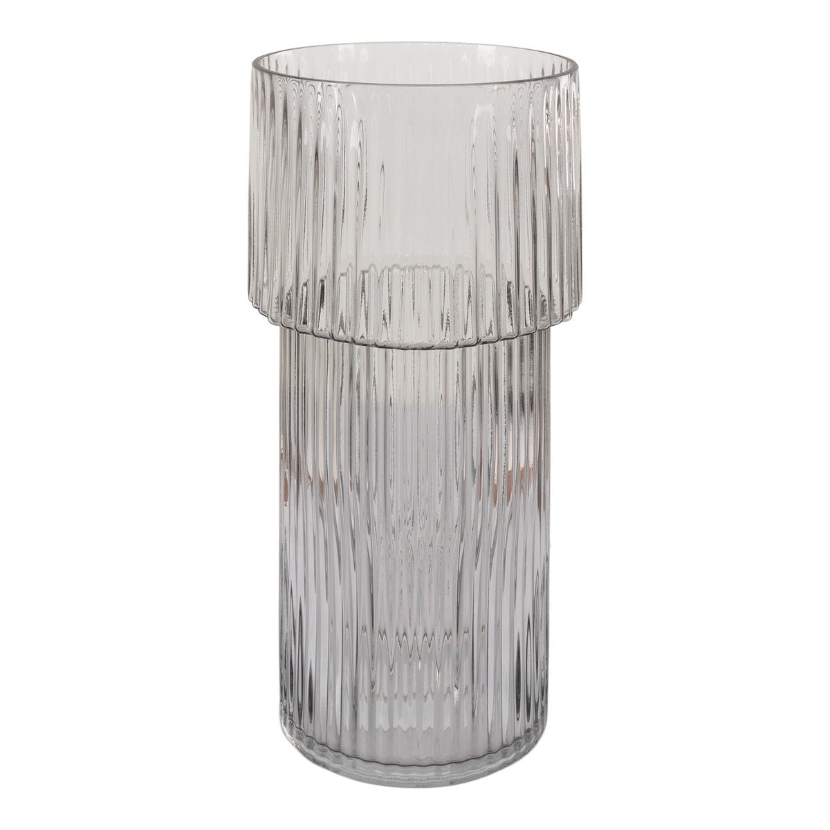 Vase - Klares, mundgeblasenes Glas, Ø17,5x40 cm