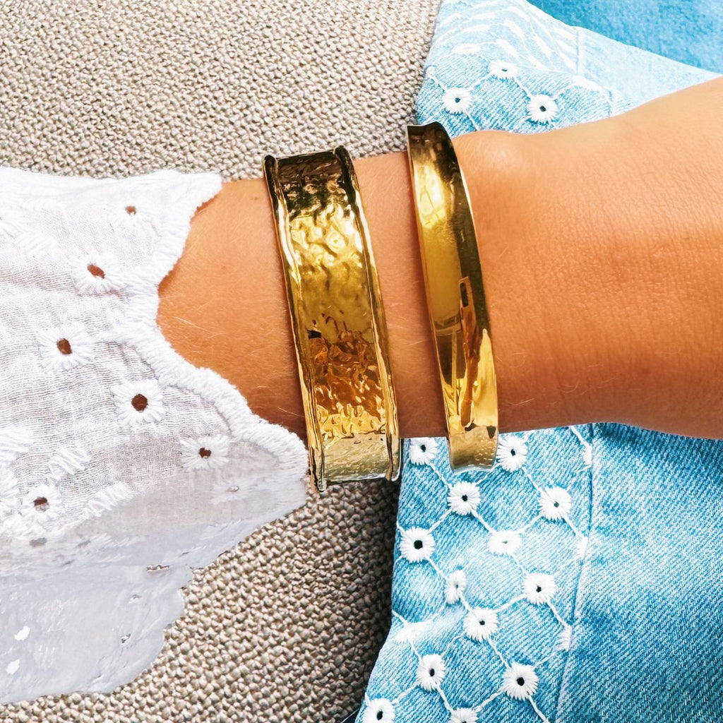 Armreif breit ausgestellt - Gold