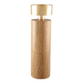 Holz- und goldener Metallkerzenhalter 27 cm
