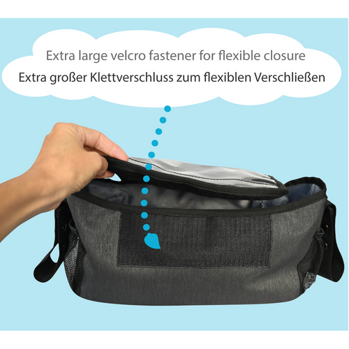 Kinderwagen Organizer mit Handyfach und Flaschenhalter