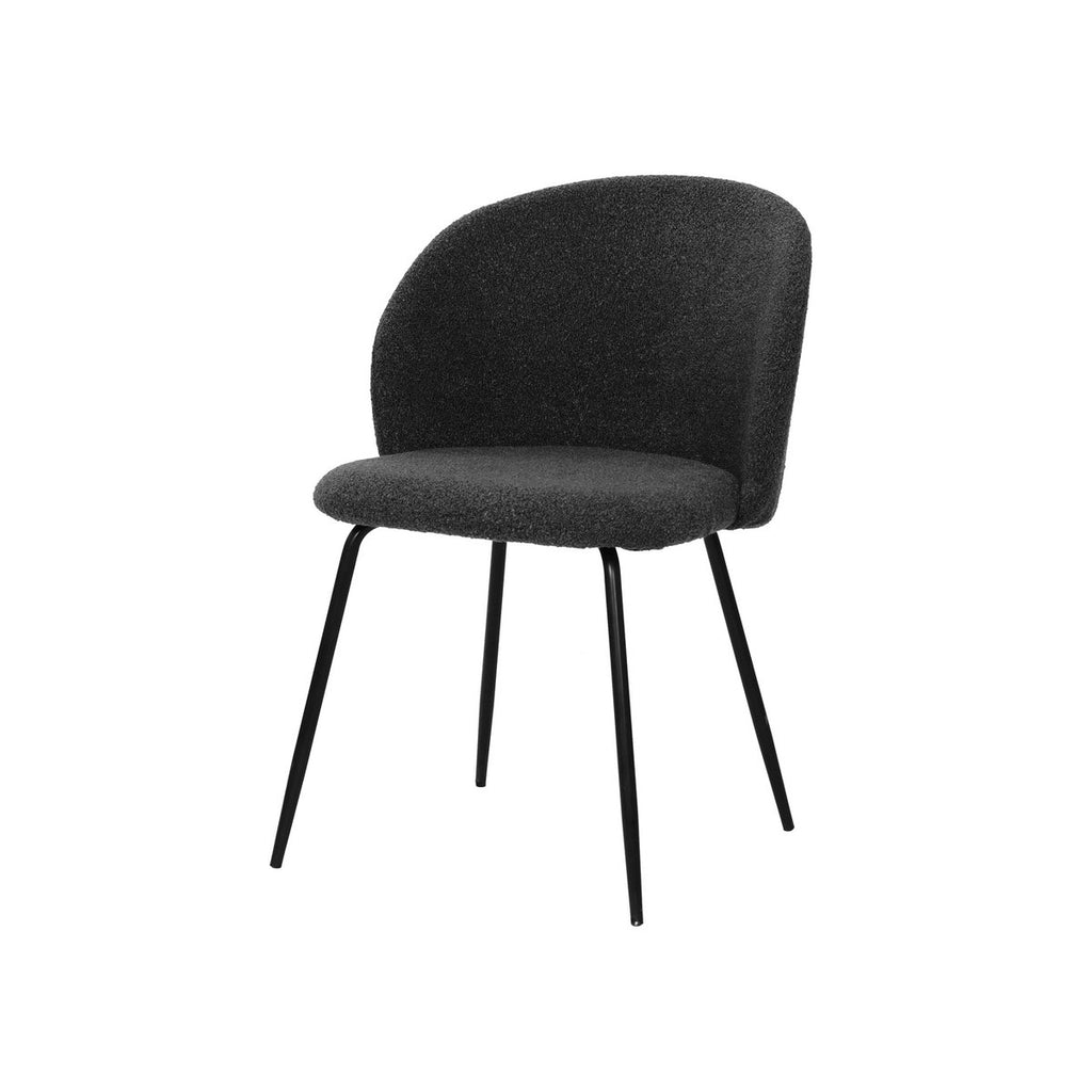 Stuhl 2er Set mit Bezug aus Strukturstoff