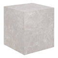 Prague Beistelltisch - Marmoroptik, Beige, 40x40x45cm