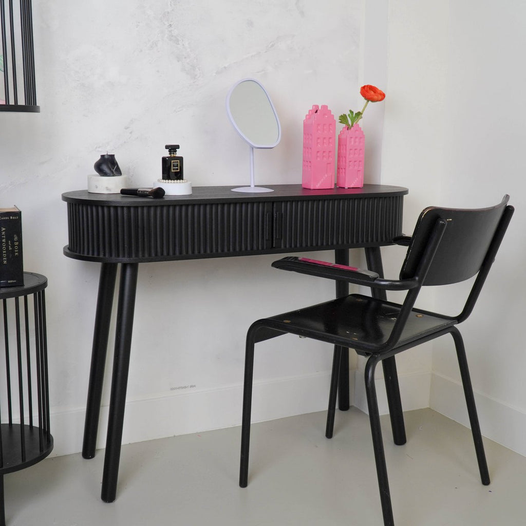 Beistelltisch - Schwarz - MDF - 100x33x76cm