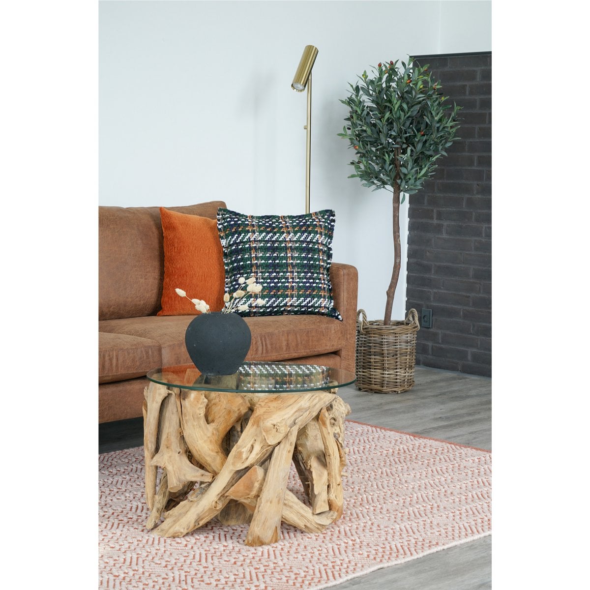 Olivenbaum – Grün, PE-Kunststoff/Polyester, 58 x 58 x 150 cm