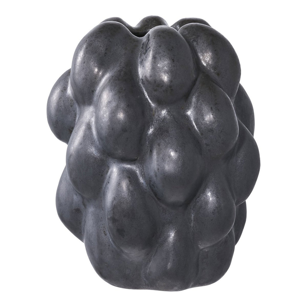 Schwarze Keramik-Vase 14x15x19 cm - Moderne Designer-Vase