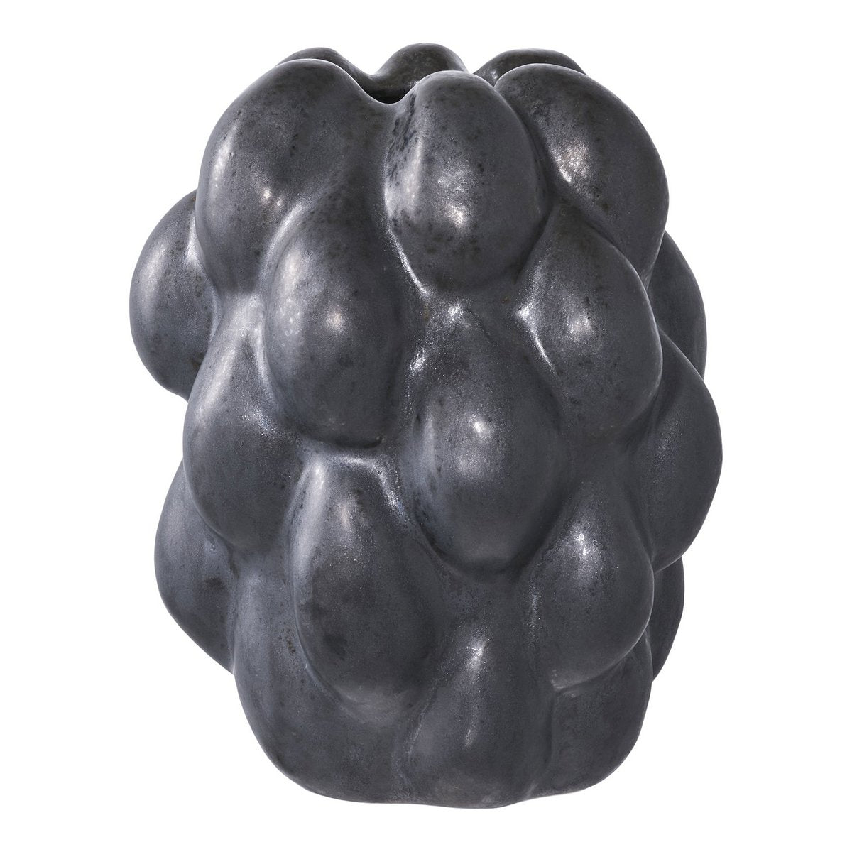 Schwarze Keramik-Vase 14x15x19 cm - Moderne Designer-Vase
