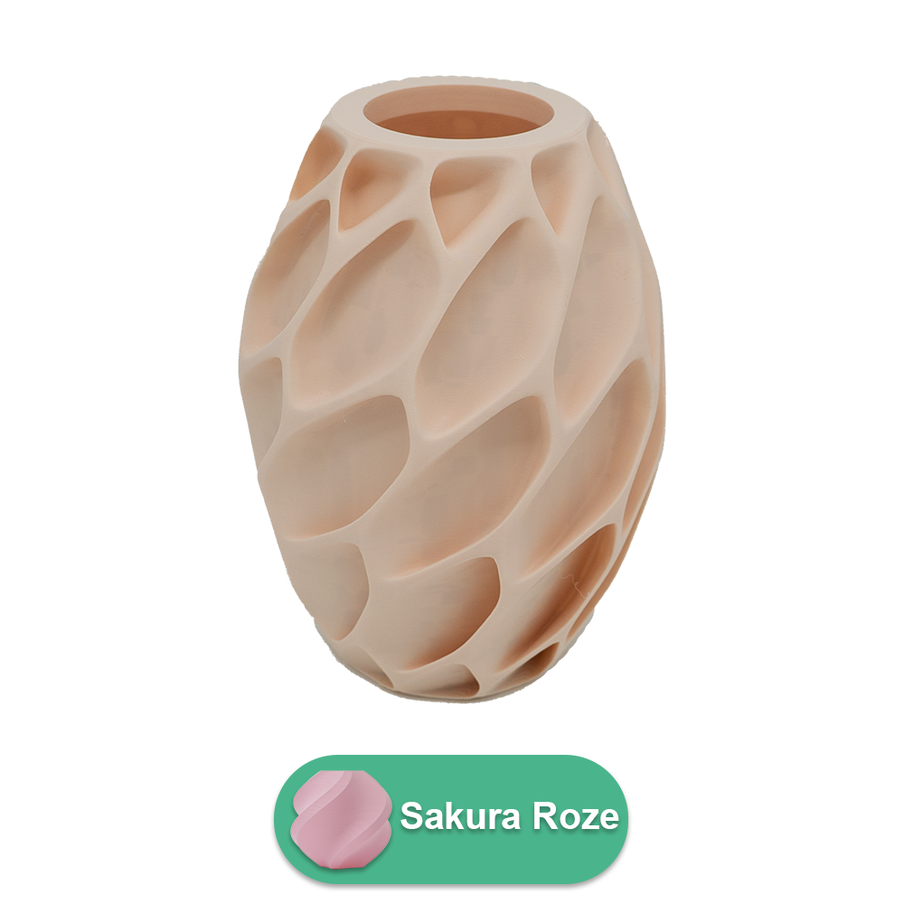 Oruna 3D-Vase – 3D-gedruckte Vase – nachhaltiges PLA – geeignet für künstliche Blumen