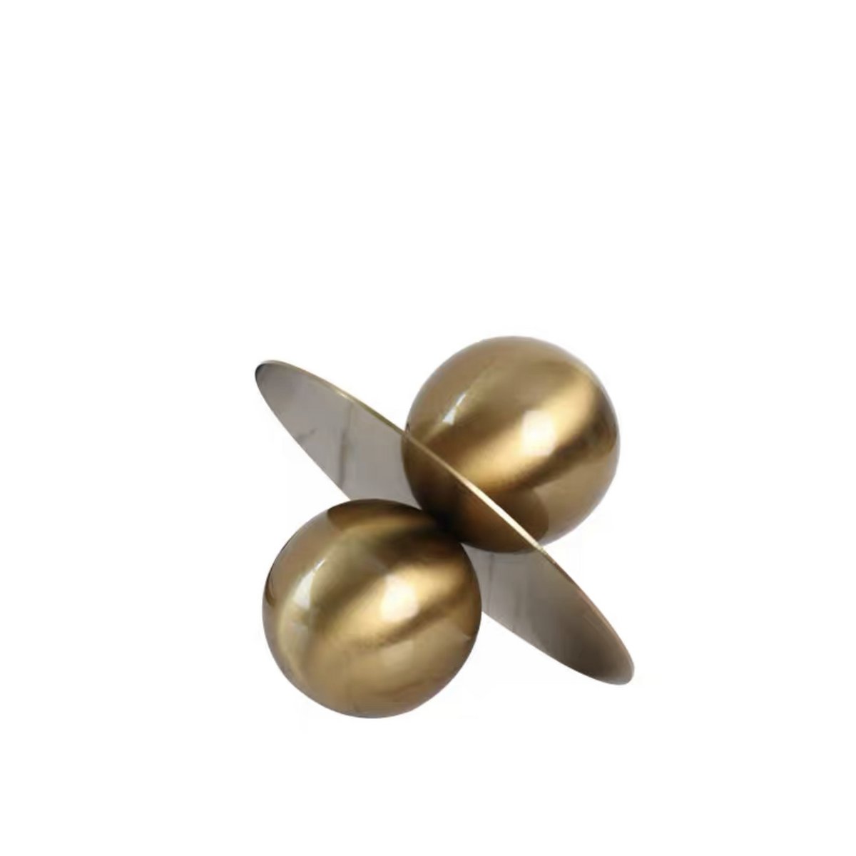 Moderne und schlichte kugelförmige Metallornamente für Zuhause und Wohnzimmer. Größe: 20 cm x 20 cm