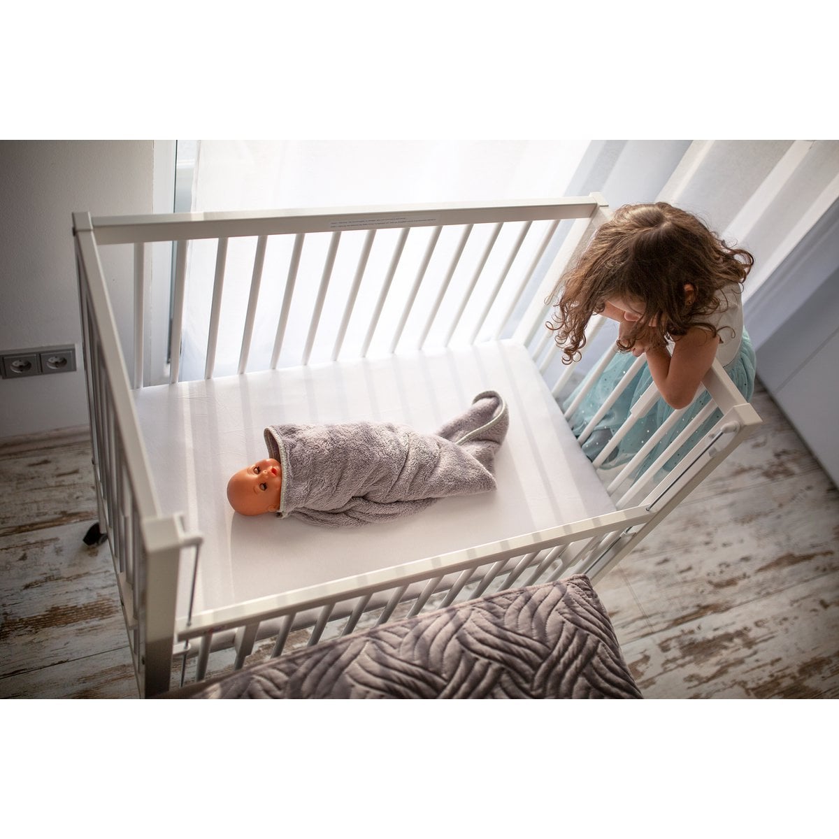 tiSsi® SOPHIE Anstellbett / Beistellbett  Buche WEISS 40x90 cm
