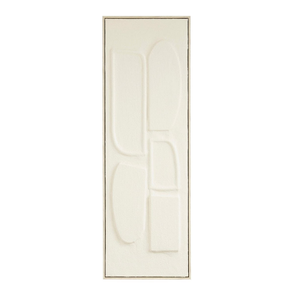 Wanddekoration gebrochenes Weiß 90x30 cm – Relief Wandobjekt von Mica Decorations