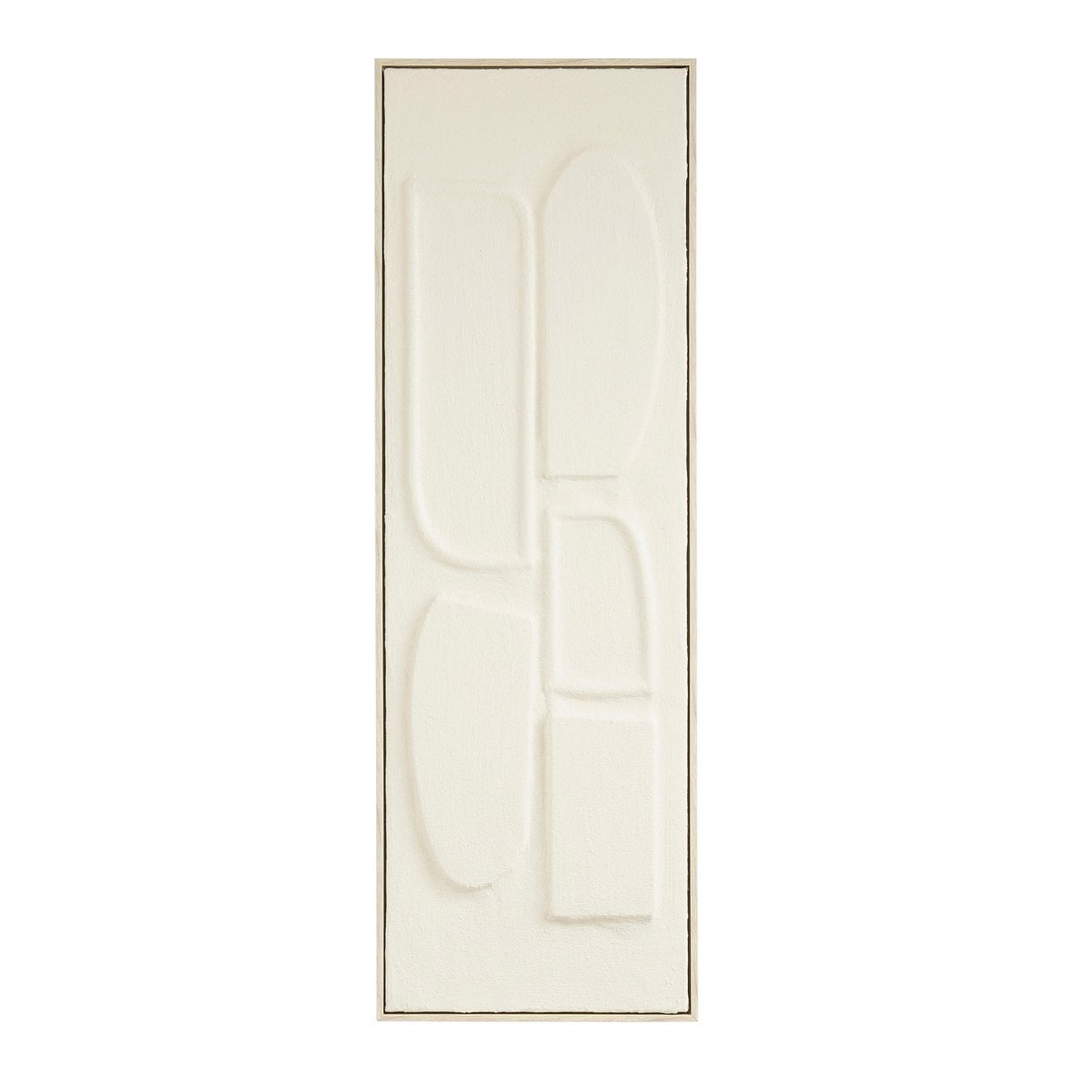 Wanddekoration gebrochenes Weiß 90x30 cm – Relief Wandobjekt von Mica Decorations