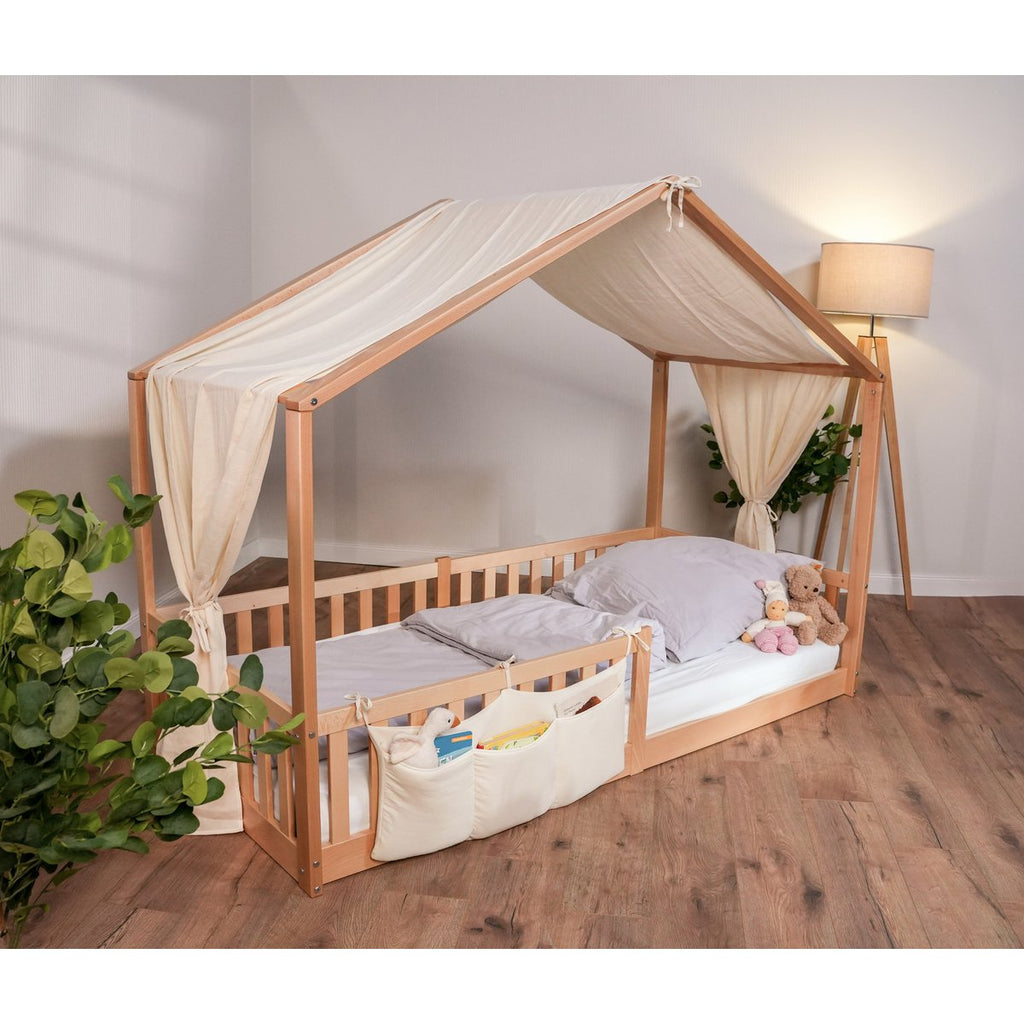 tiSsi® Baldachin Musselin für Hausbetten 90x200 cm creme