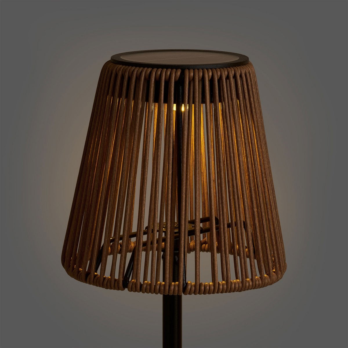 Wiederaufladbare Tischlampe Salford braun schwarz
