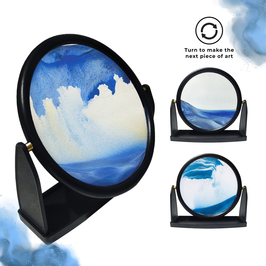 4: Fließender Sandrahmen 30x35,5 cm – ideal für Büro und Wohnzimmer