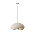Hängelampe Nami 60 cm Beige – Japandi Lampe aus GFK mit organischer Form – E27