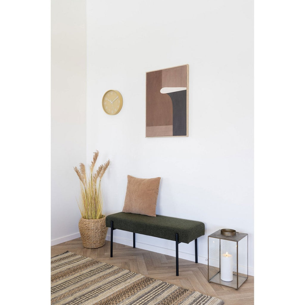 Swindon Bank Dunkelgrün – Polsterbank 100 cm | Stahl & Stoff