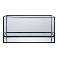 Hurricane Kerzenhalter – Schwarz, Glas, Metall, 30 x 12 x 15 cm