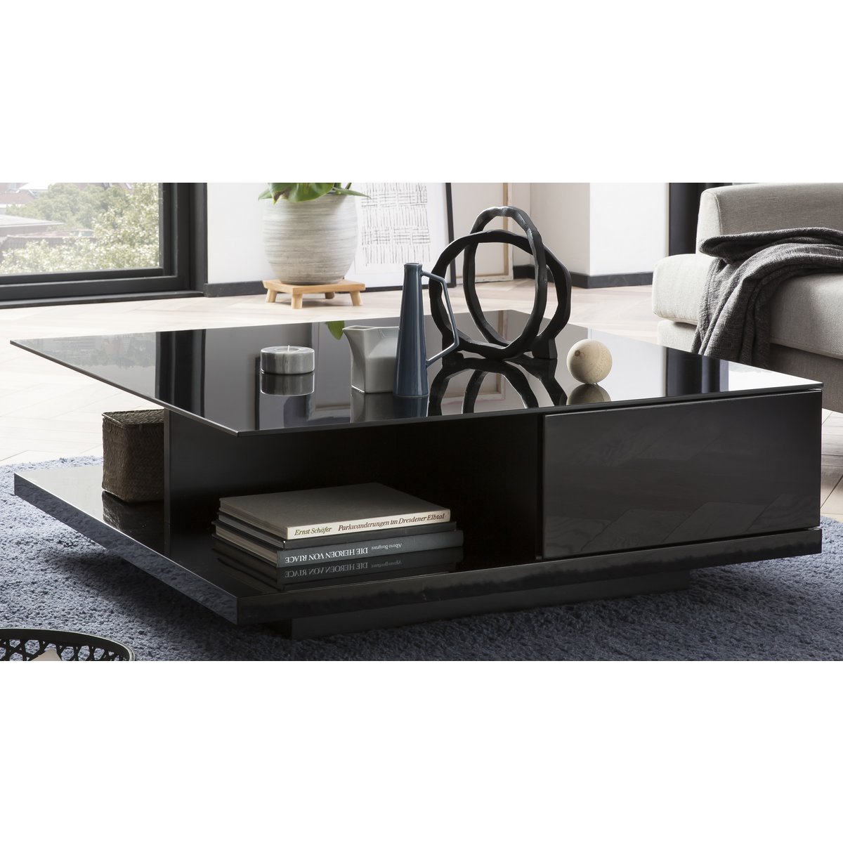 Couchtisch 100x100x36 cm schwarz