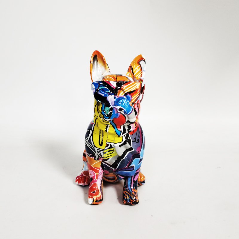 Polyresin Bulldog bunt