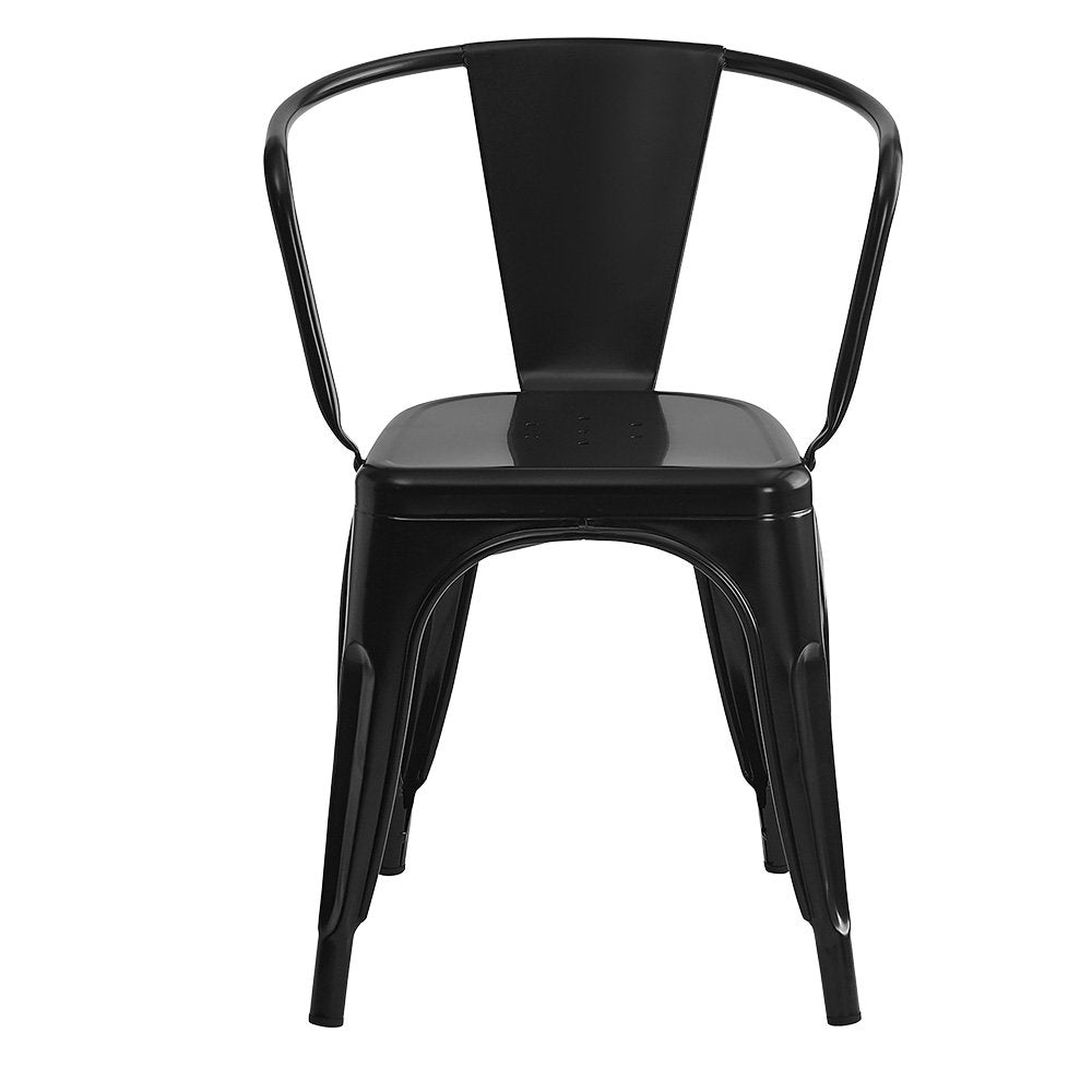 Esszimmerstuhl 52x58x79 cm, schwarzes Metall
