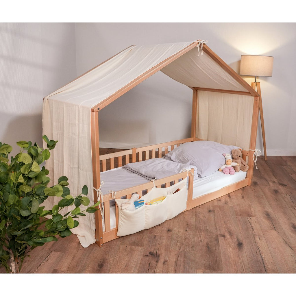 tiSsi® Baldachin Musselin für Hausbetten 90x200 cm creme