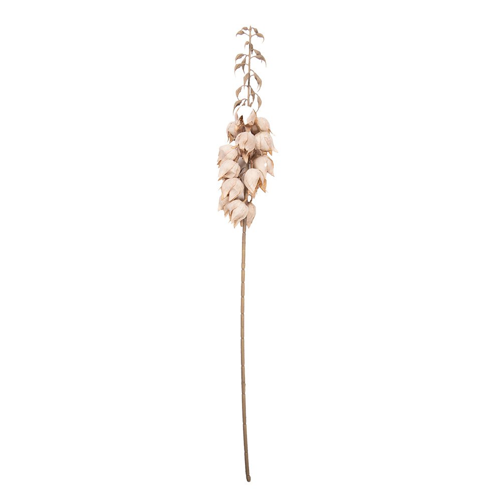 Künstliche Blume Beige 100 cm - Detailansicht Dekozweig aus hochwertigem Kunststoff
